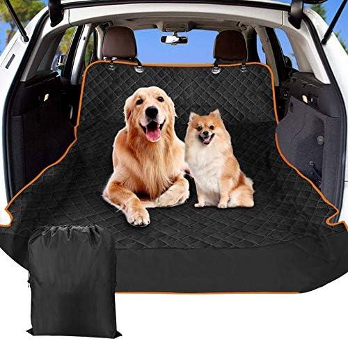 HCMAX 犬 車 カーゴライナーカバー ペットシートカバー　ブルー 犬のカーシートカバー、防水ペットカーゴカバー滑り止めウォッシャブル