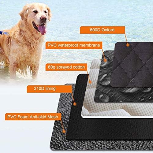 HCMAX 犬 車 カーゴライナーカバー ペットシートカバー　ブルー 犬のカーシートカバー、防水ペットカーゴカバー滑り止めウォッシャブル