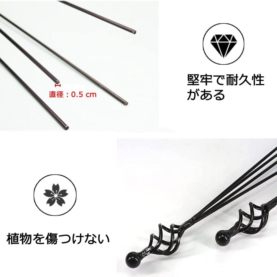 ガーデントレリス 金属製 オベリスク ガーデニング用支柱 3種高さ 黒