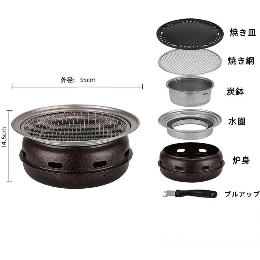 バーベキュー コンロ 炭火コンロ 七輪 ステンレス製 丸型 焚火台 料理
