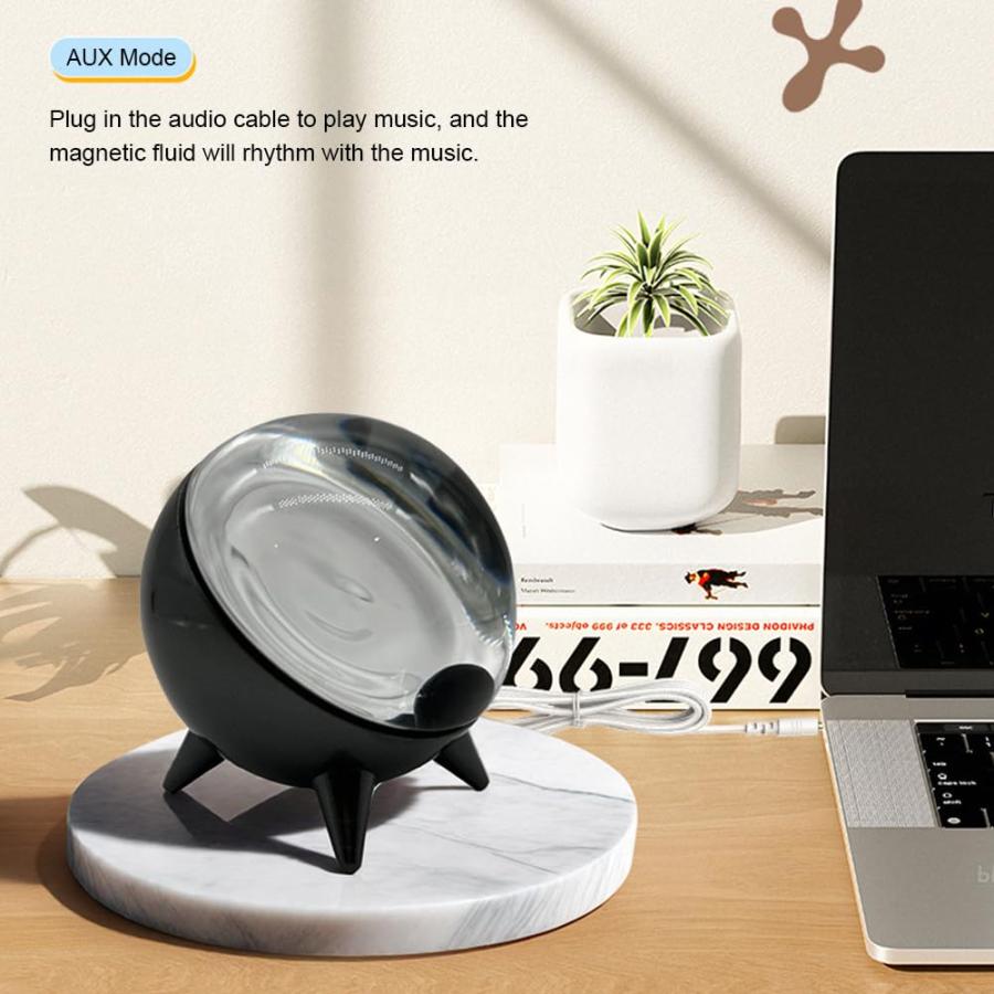 磁性流体スピーカー、ポータブル磁性流体リズムランプ、360°サラウンド
