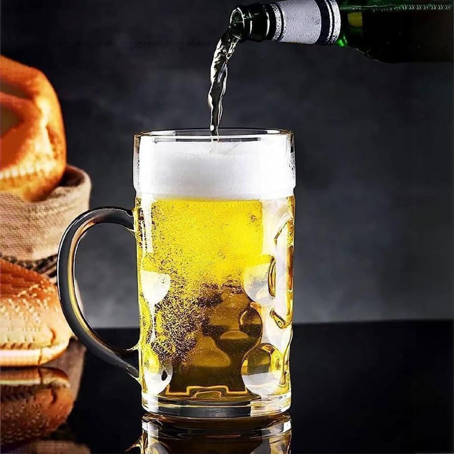 ビールジョッキ600ml 厚めのビールグラス ガラスグラス 精製ビール