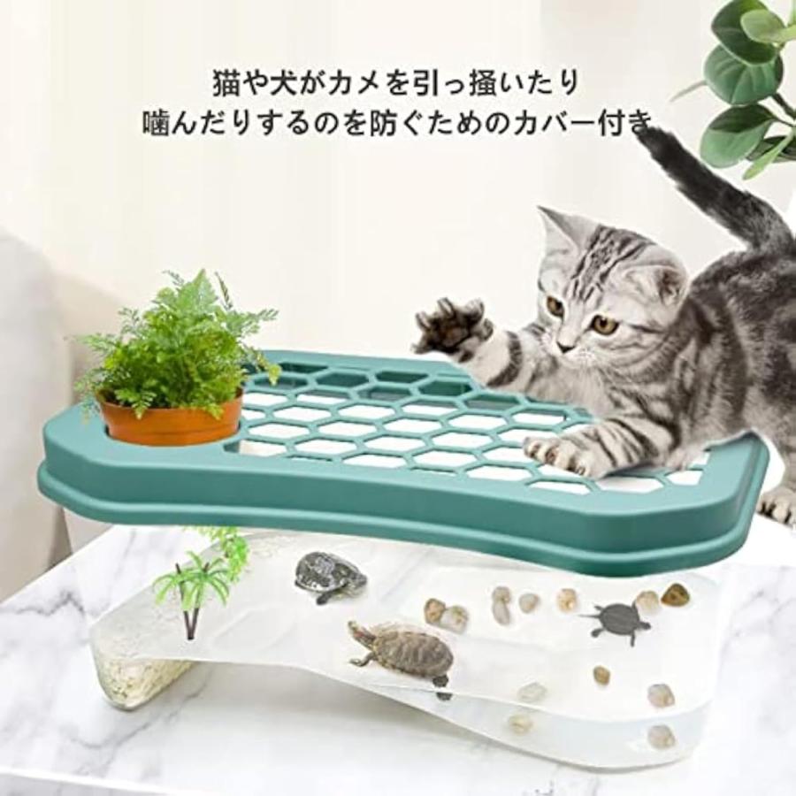 亀水槽プラスチック 爬虫類繁殖ボックス カメ用水槽 大きい カメ 水槽
