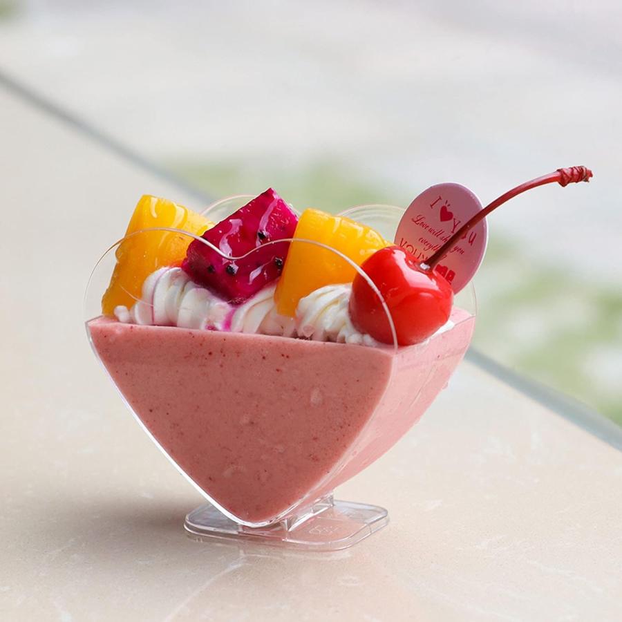 デザートカップ 50/100パック透明プラスチック前菜カップ 使い捨て