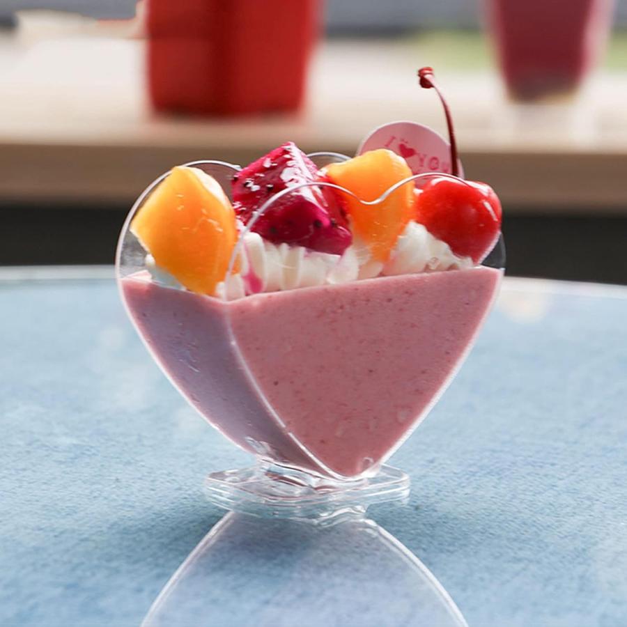 デザートカップ 50/100パック透明プラスチック前菜カップ 使い捨て
