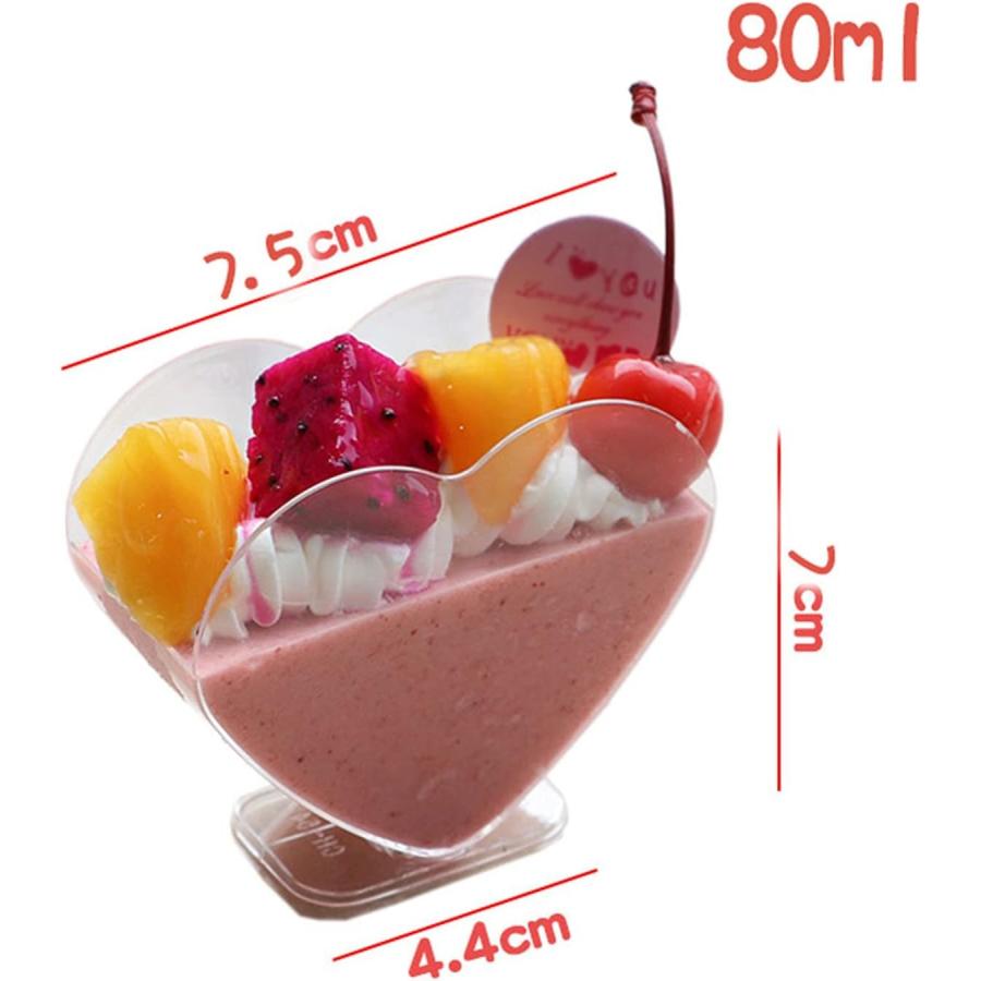 デザートカップ 50/100パック透明プラスチック前菜カップ 使い捨て