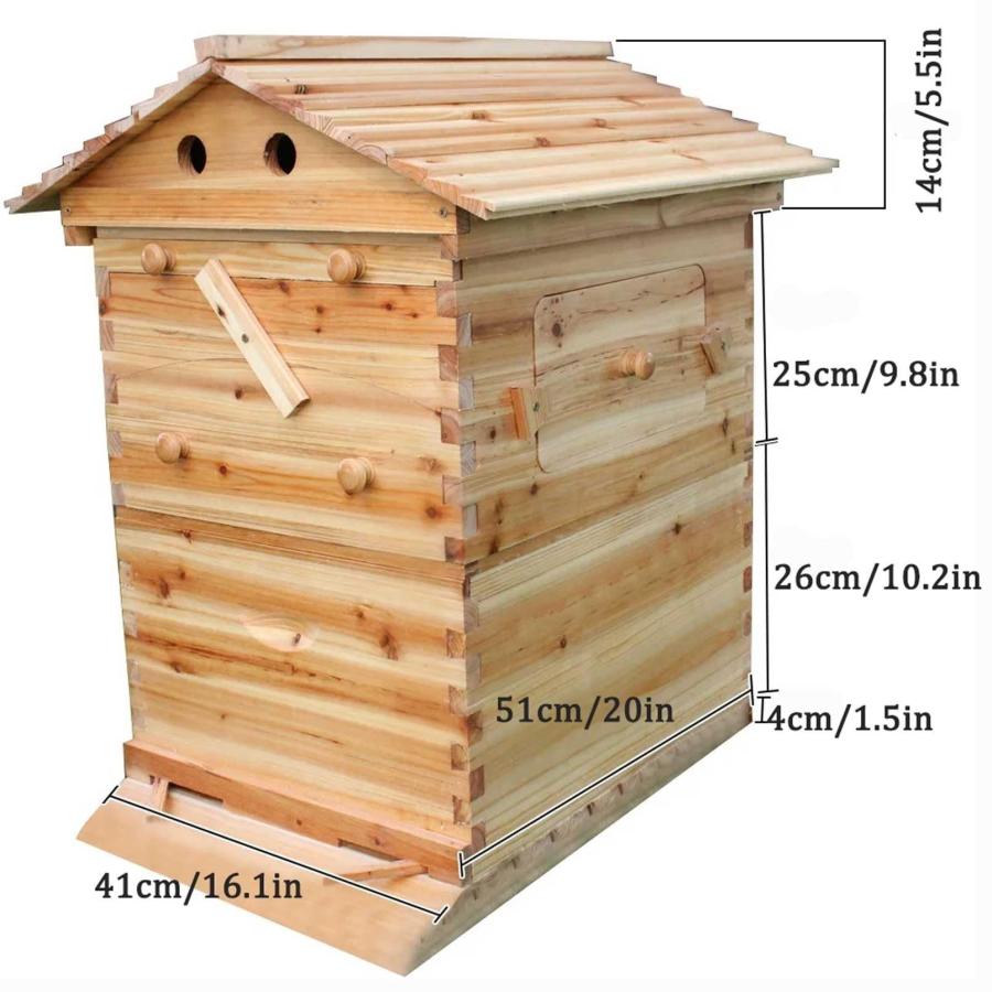 蜜蜂の巣箱 ミツバチ巣箱養蜂箱みつばちの巣箱 自動木の蜂の巣の家の