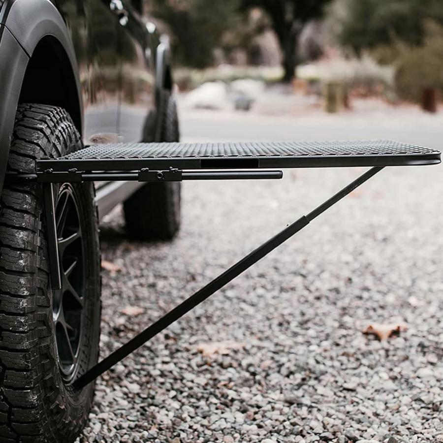 RVキャンプテーブル 折りたたみ式 キャリーバッグ付き ポータブルカータイヤピクニックテーブル 70 x 50cm 高さ調節可能 屋外タイヤデスクホイールテーブル suv RVキャンプテーブル 折りたたみ式 キャリーバッグ付き ポータブルカー