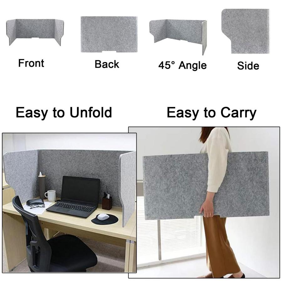 防音 パーテーション 卓上 フェルトボード 高密度吸音フェルト、卓上