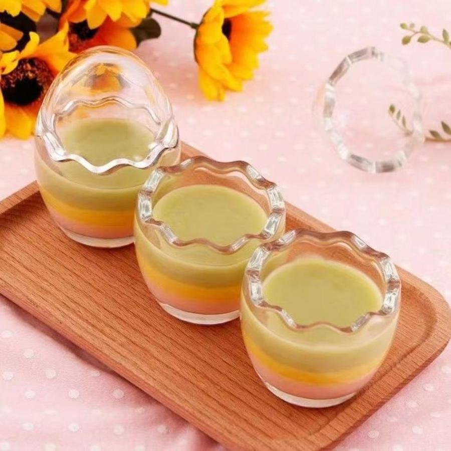 プリンカップ デザートカップ 耐熱ガラス 蓋付きおしゃれ プリン容器