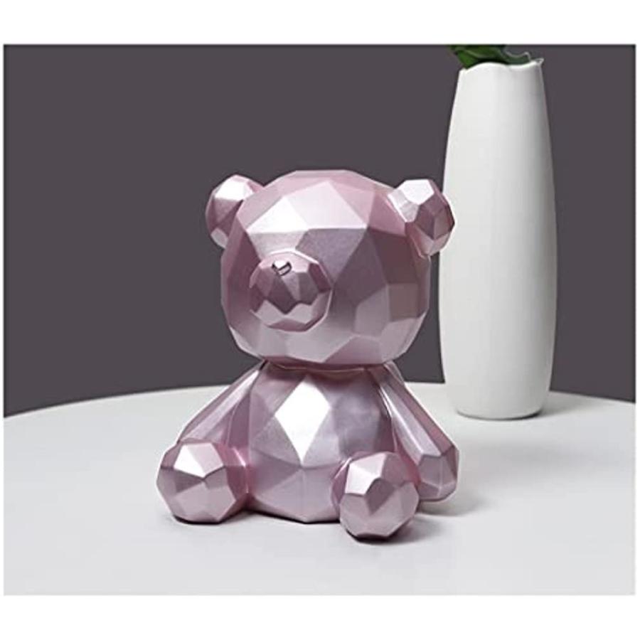 工作 貯金箱，幾何学的なクマの家の装飾の貯金箱，ビニール