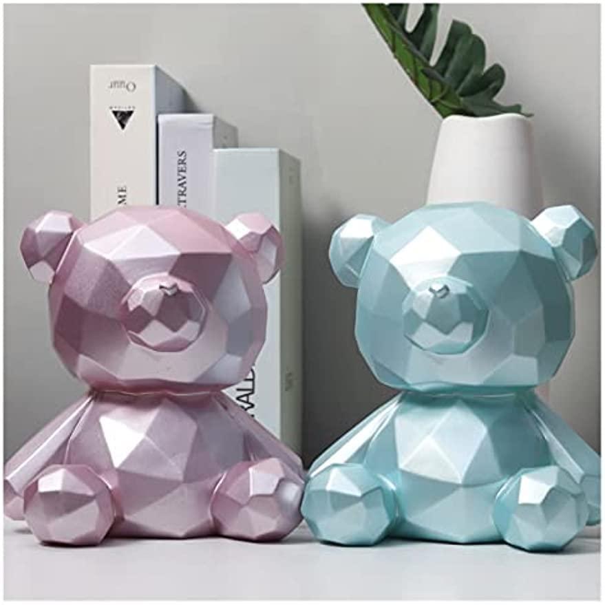 工作 貯金箱，幾何学的なクマの家の装飾の貯金箱，ビニール