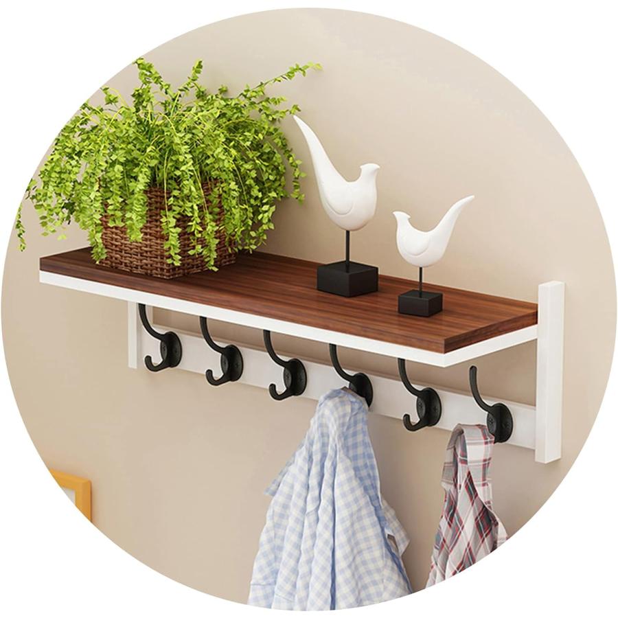 ウォールハンガー飾り棚、帽子掛け 洋服掛け コート掛け壁掛けラック