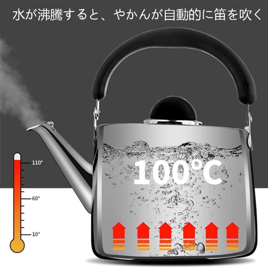 やかん 笛吹き ケトル ストーブ に 置ける 広口沸騰水 キャンプ