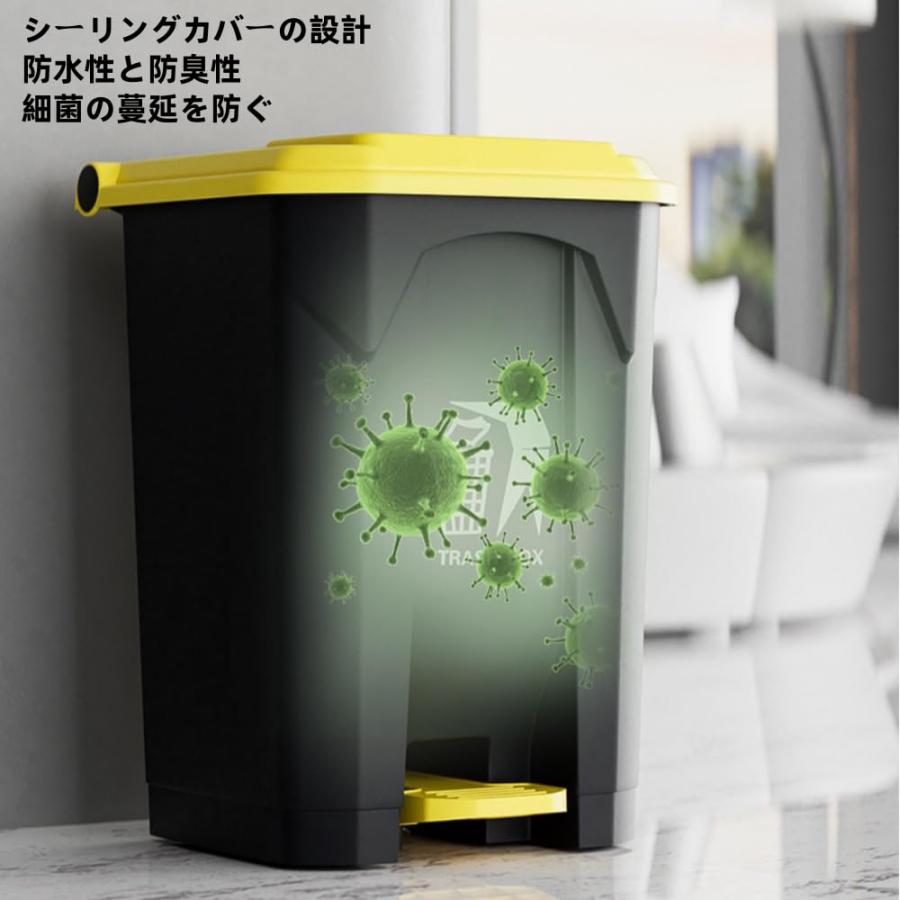 ゴミ箱 ふた付き 屋外 ダストボックス ペダル型 大型 業務用 厨房用