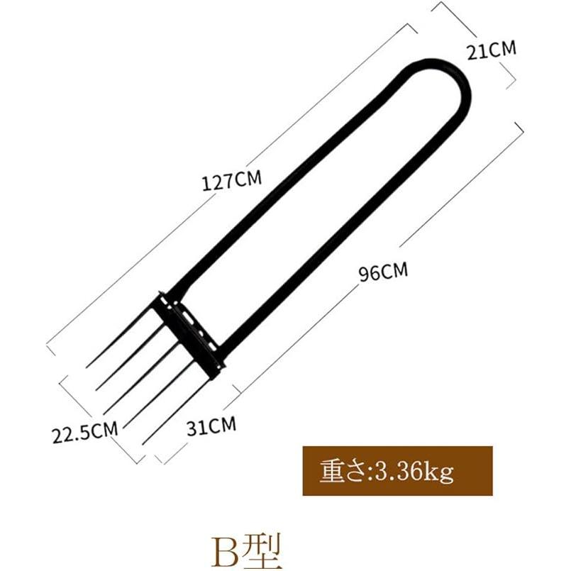 【演技用小道具】 ピッチフォーク 干し草用熊手 農器具 舞台道具 N0794 ピッチフォーク ガーデンフォーク ガーデン用品 多機能設計 省力 農業