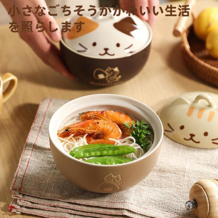 のらや　猫食器 猫柄のかわいい猫耳どんぶり ブルー&ピンク　中丼 のらやの猫食器、猫柄のかわいい食器です。 中丼 ブルー 18cm 猫耳付き