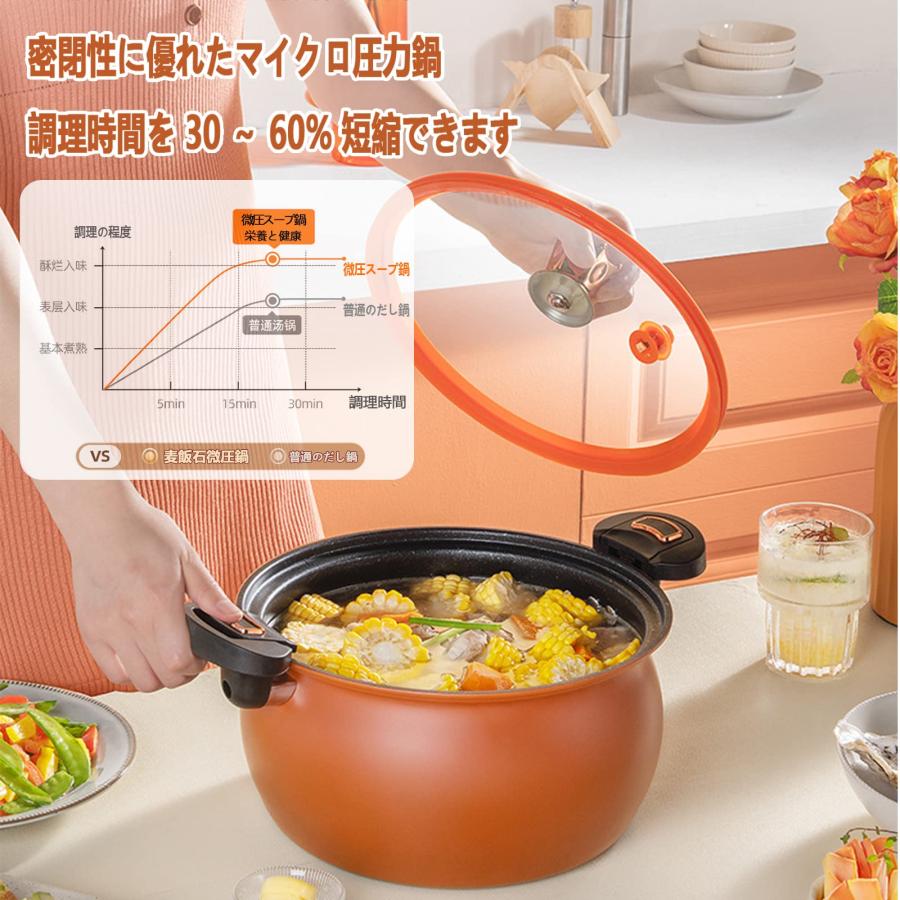 圧力鍋 微圧鍋 7L 多機能マイクロ圧力鍋 2~8人用 ワンタッチ開閉