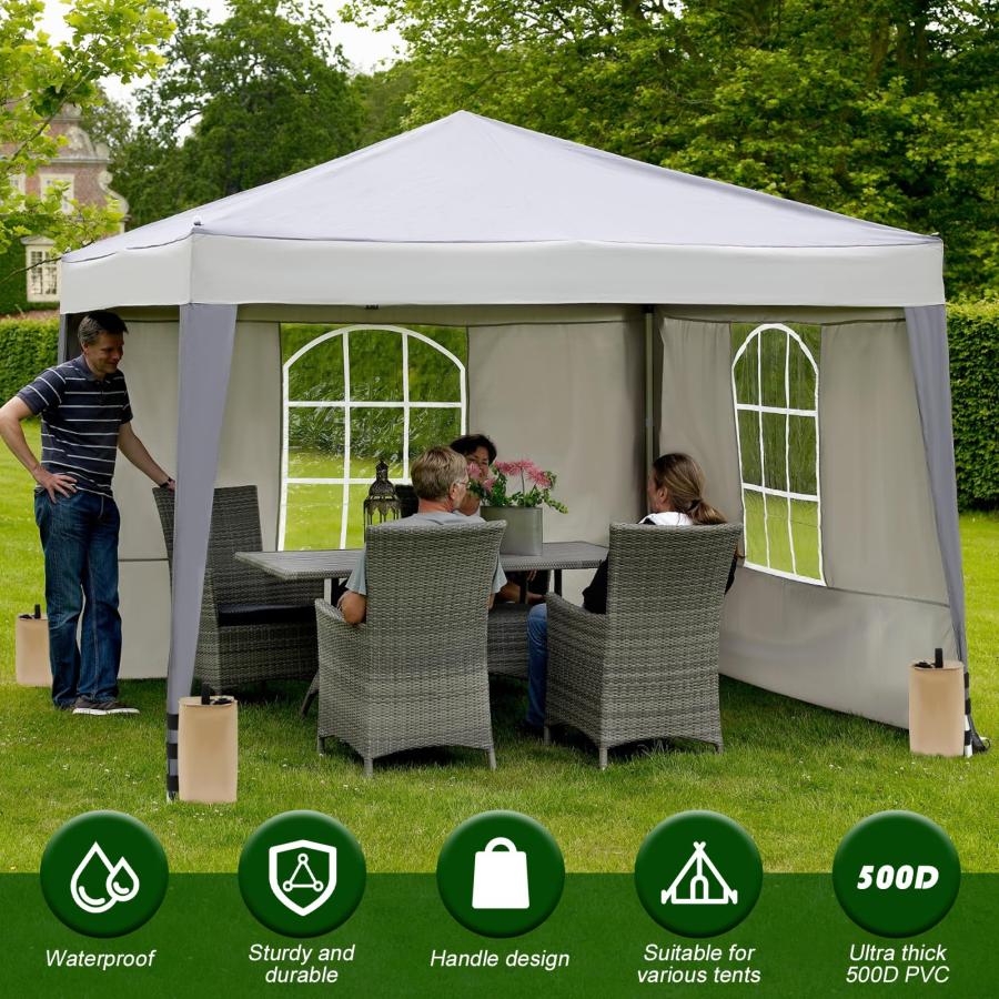 テント 重り 4個セット 注水式 10L 500D PVC ウエイトバッグ