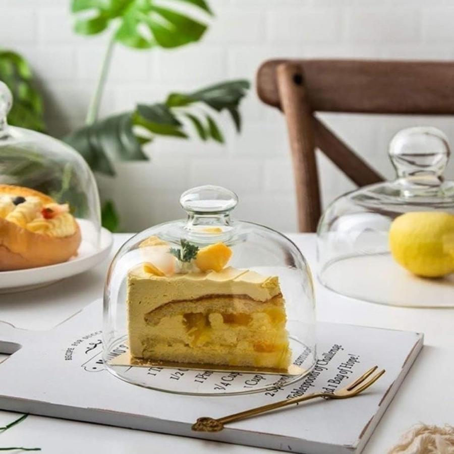 ガラスケーキカバー 透明ガラス食品カバー 13/16/18/21/23/24/26/28