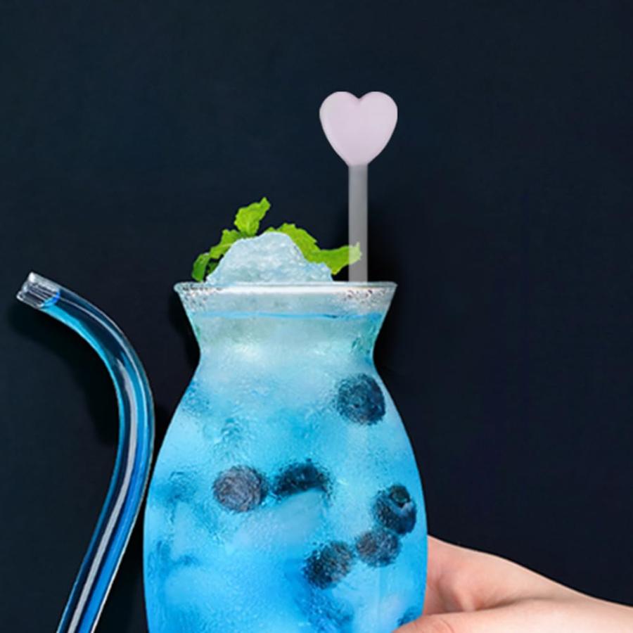 ガラス製 ジュースミキシング マドラー ガラス お酒 コーヒー 可愛い