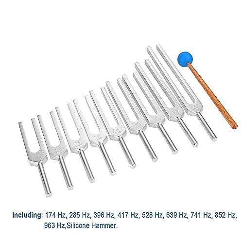 音叉セット、9個174/285/396/417/528/639/741/852 / 963HZ