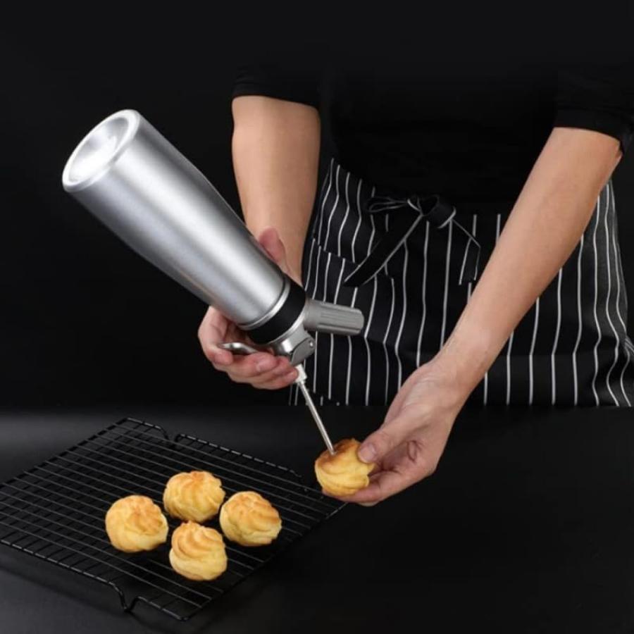 リングデザートツール シン 泡立て器 携帯用 CO2泡 泡 アルミホイップ