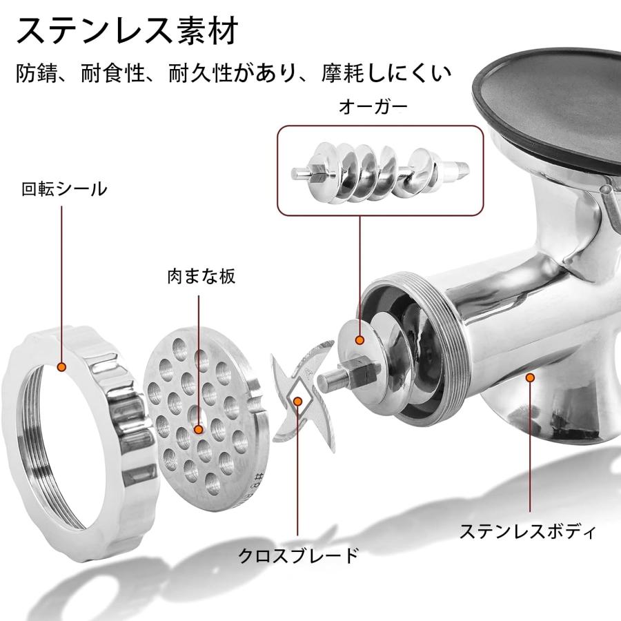 手動式ミンサー 肉ひき機 ミートチョッパー 卓上ミンチ機 ミート