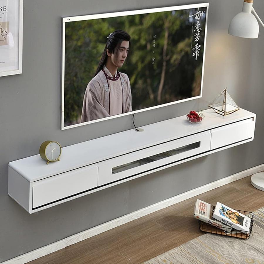 壁掛け テレビ台フローティングテレビボードローボード ホワイト 180cm フローティングテレビスタンド - テレビ ローボード テレビ台 壁掛け式