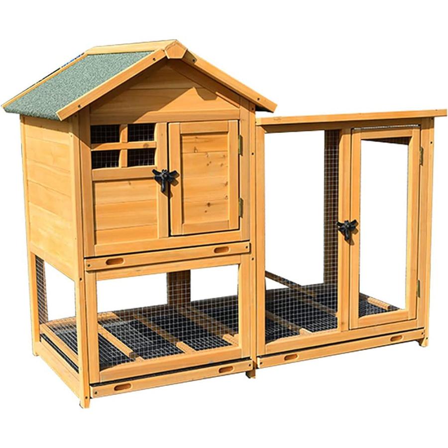 木製 鶏小屋 屋外 耐候性 大型 鶏かご 6羽の鶏用の大きな鶏小屋 防雨 