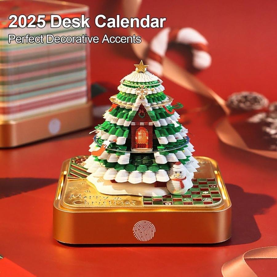 卓上カレンダー 面白い 3d クリスマスハウス カレンダー メモパッド
