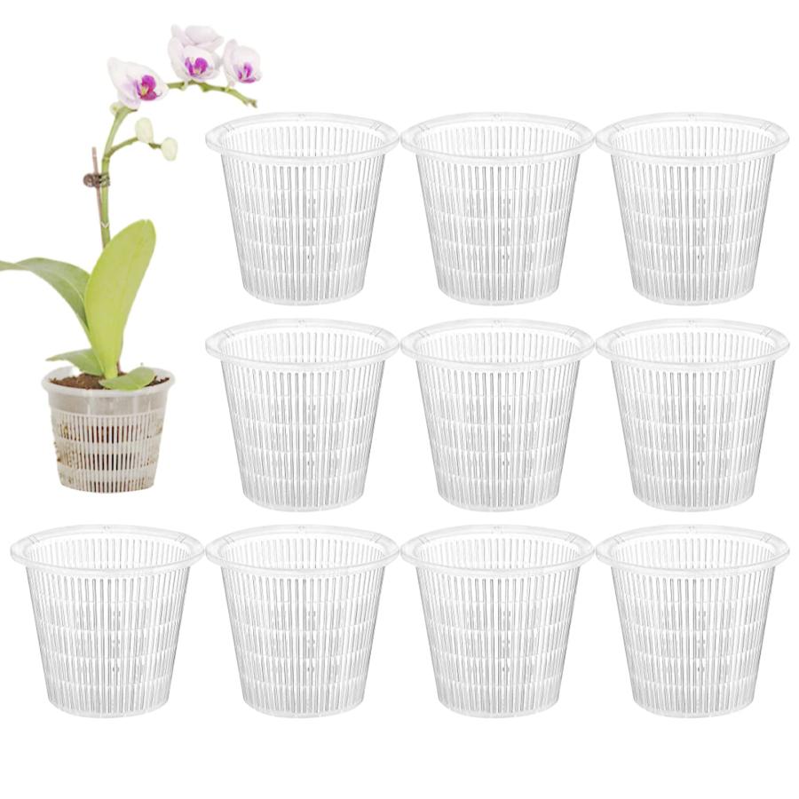 10個入り プランターポット プラスチック製 植木鉢 胡蝶蘭鉢 吊るす