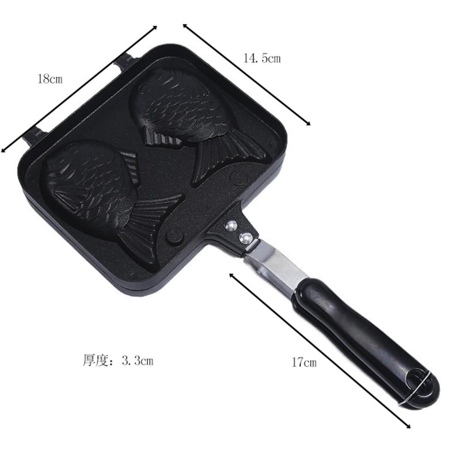 たい焼き器 たい焼きメーカー 直火式 テフロン加工BBQ用 焦げつかない