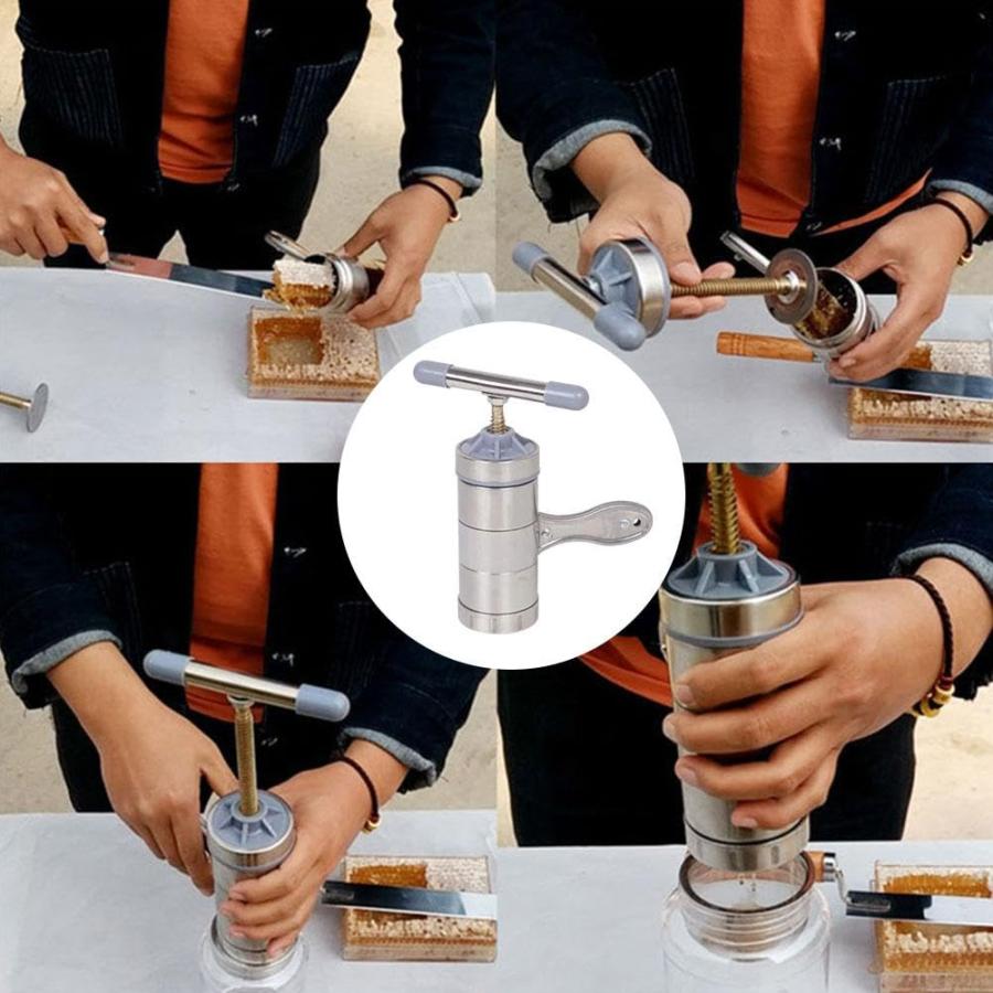 養蜂器具 蜂蜜分離器 蜂蜜絞り器 ステンレス製 手動蜂蜜プレス抽出器
