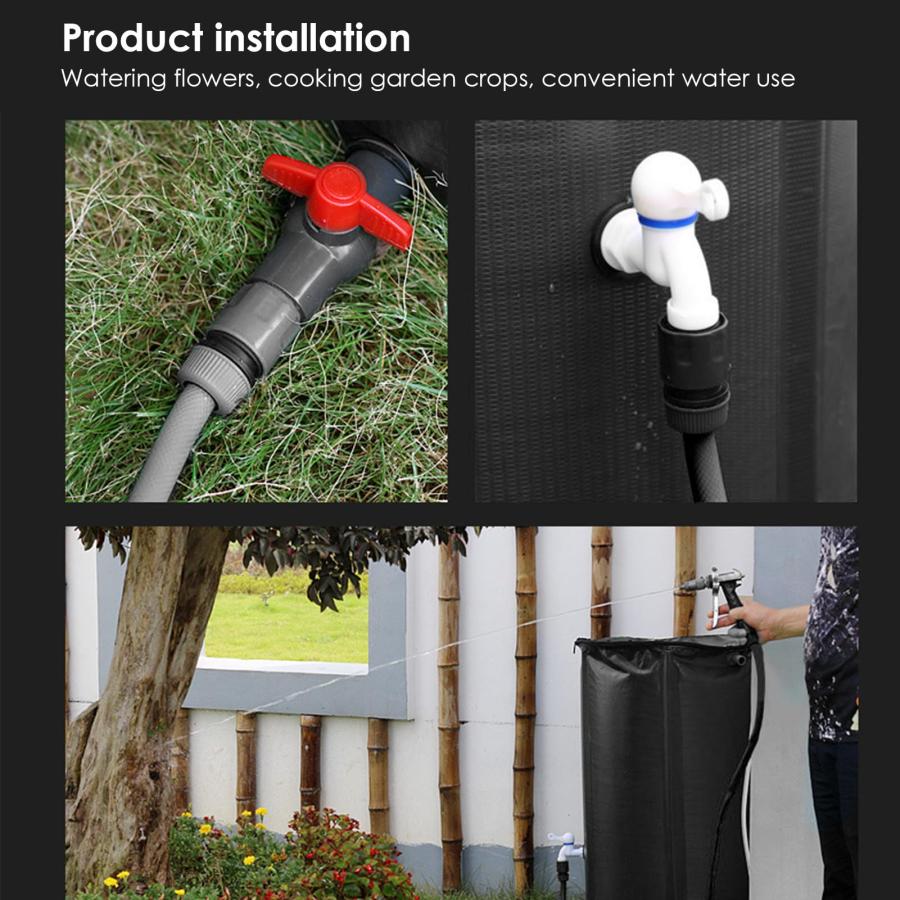 雨水タンク 家庭用 集水器 貯水タンク 200L 屋外折りたたみ式
