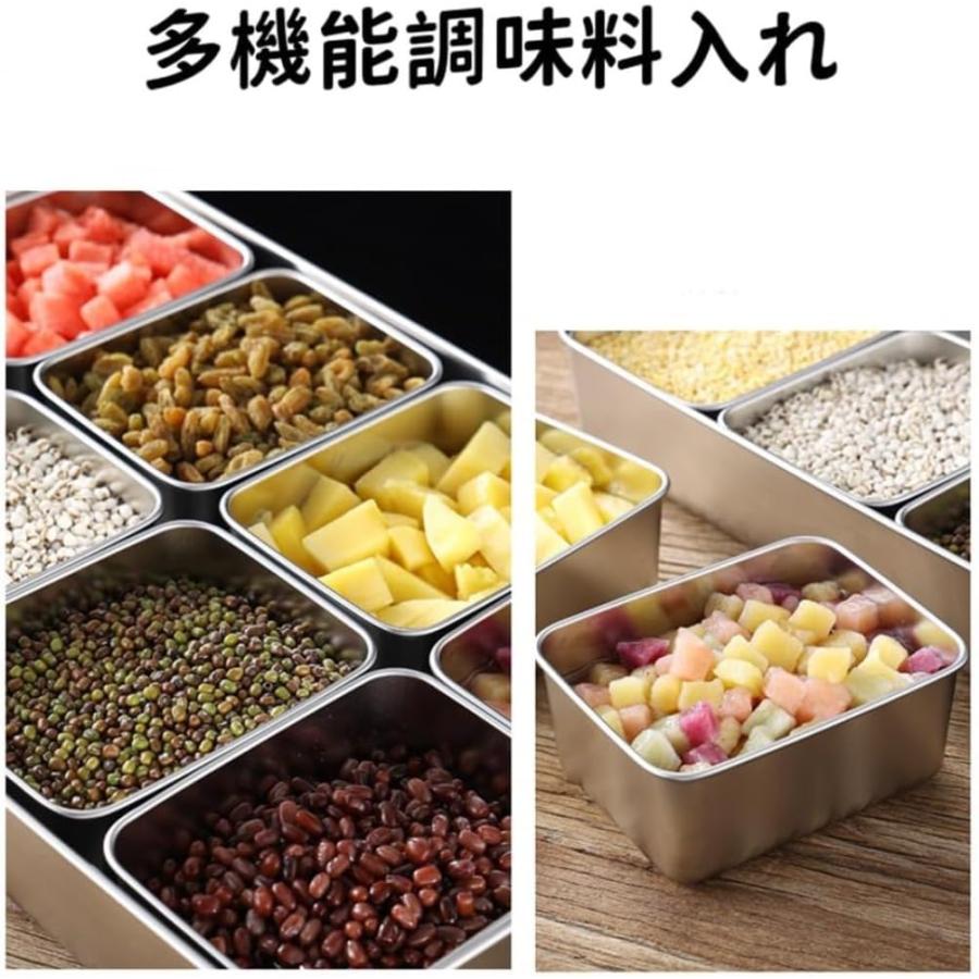 調味料容器 ヤクミ入れ 保存容器 調味料入れ ステンレス 深型パット