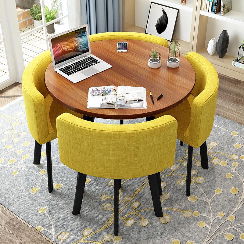 丸ダイニングテーブルと椅子セット Lijiubadengレジャーテーブルと椅子