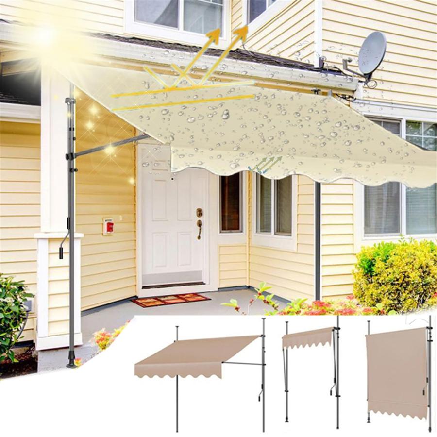日除け シェード オーニング -4m 防水オーニングシェード 防水ベランダ