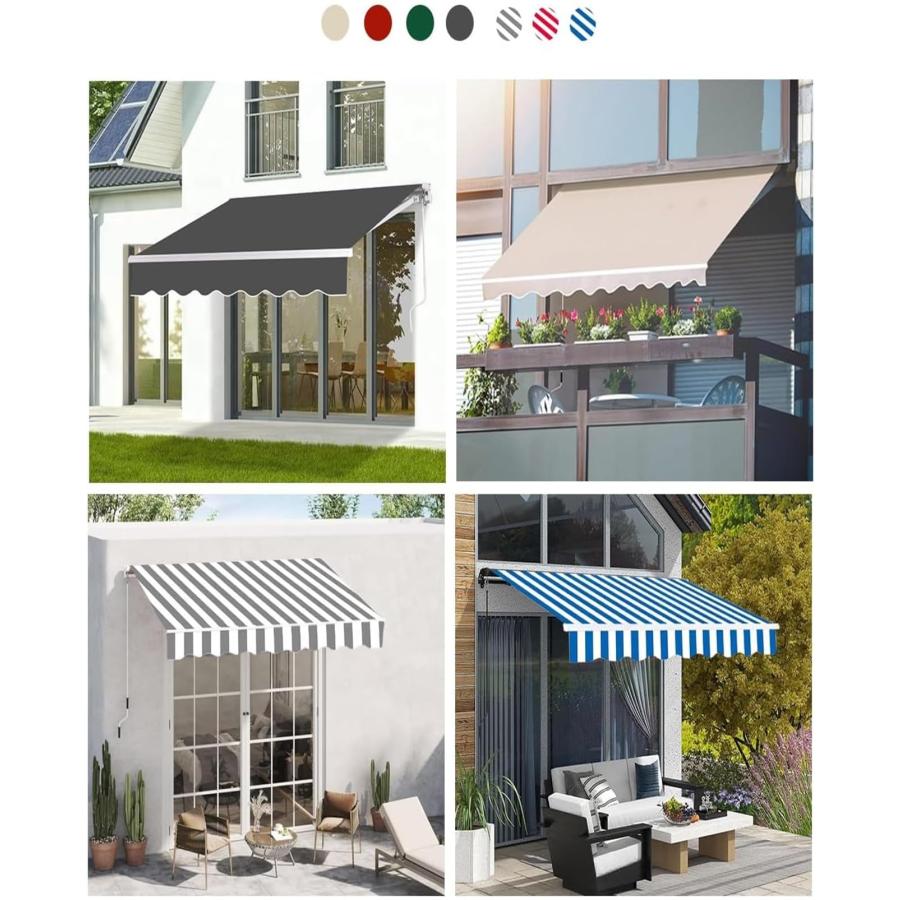 日除け シェード オーニング -4m 防水オーニングシェード 防水ベランダ