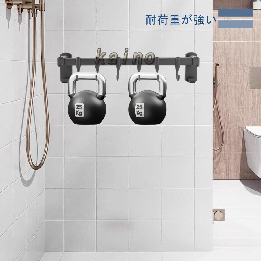 キッチンツールフック 40cm 6個フック フック ステンレス 可動式フック