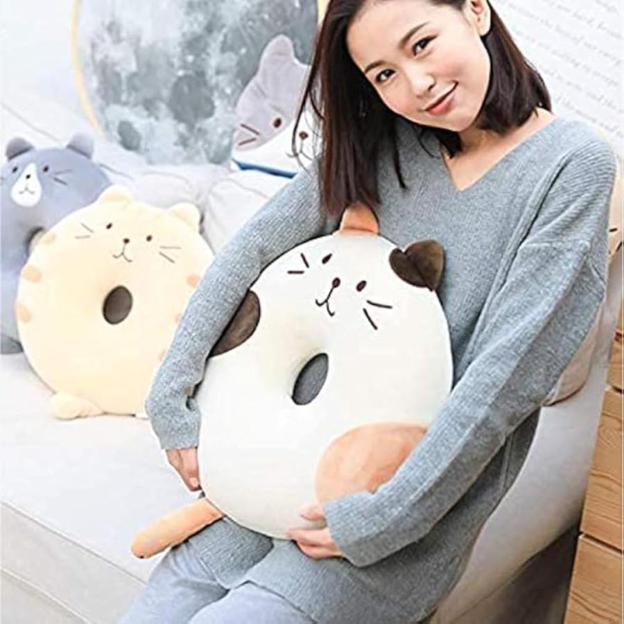 クッション 座布団 円座クッション ドーナツ型 腰当 猫 ねこちゃん