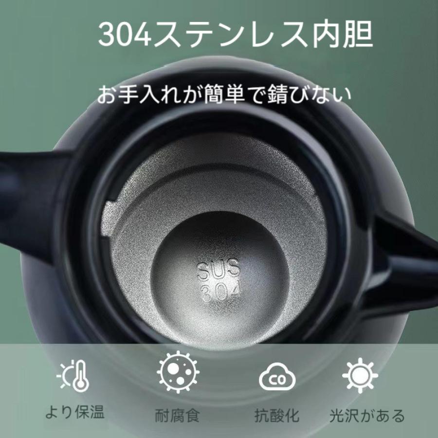 保温ポット 卓上ポット ステンレス内胆 1200ML大容量 長時間保温 ワン