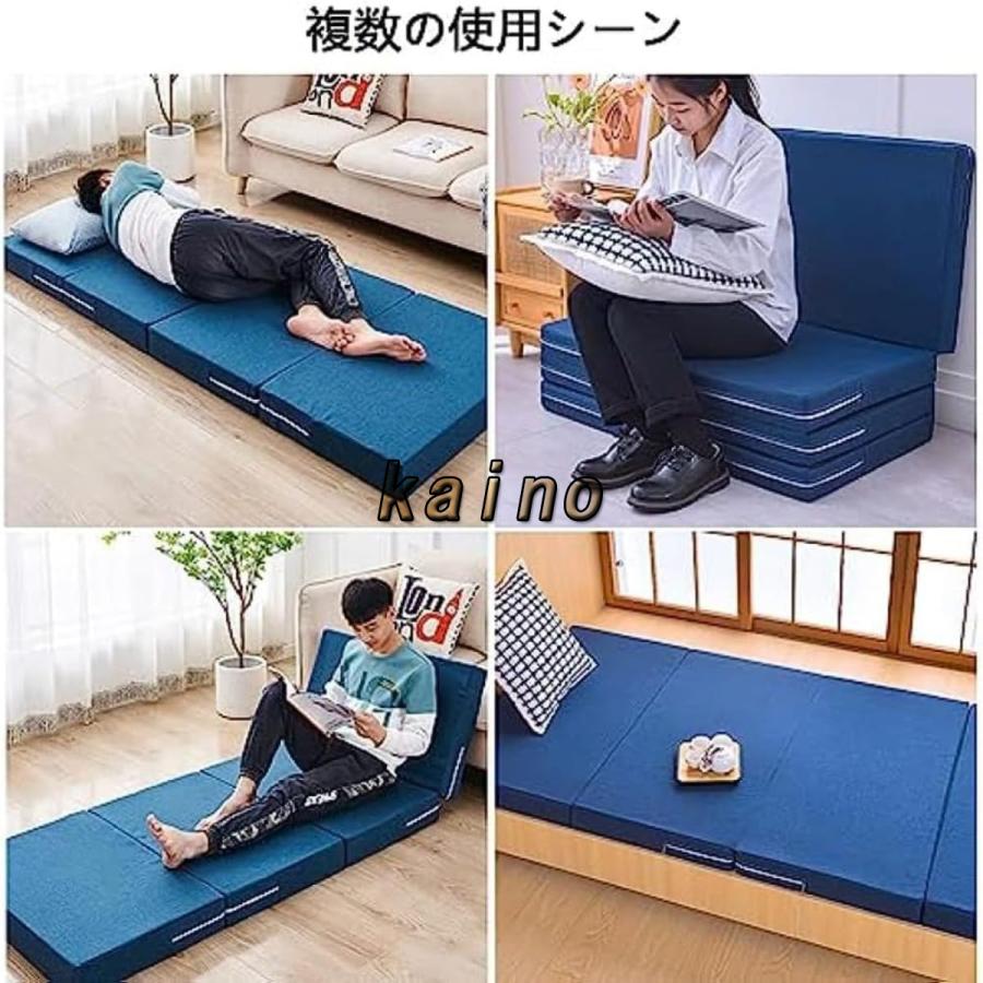 マットレス シングル 四つ折り ごろ寝マット 高反発 敷き布団 折り畳み