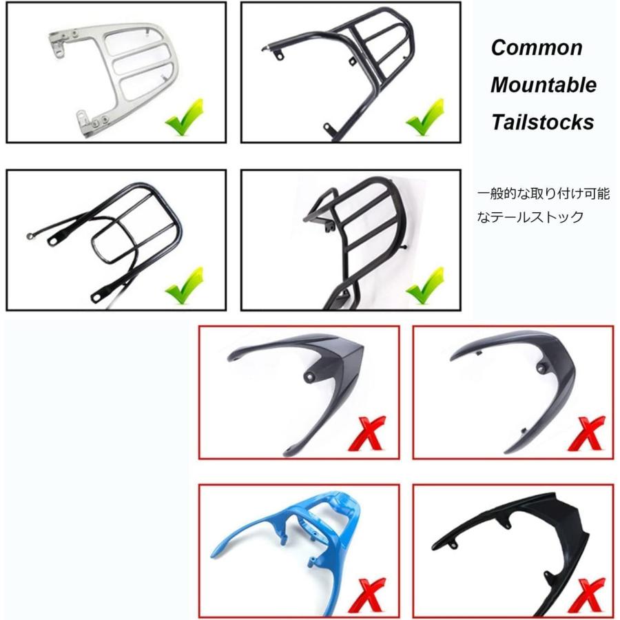 リアボックス 304 ステンレス鋼 22L 28L 42L 55L 68L 88L バイク用 未