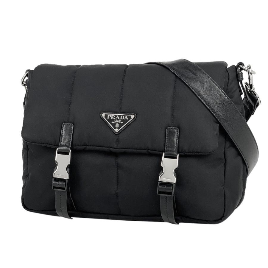 プラダ Prada ロゴ プレート ショルダーバッグ メッセンジャー テスートボンバー テスートナイロン ネロ ブラック 1bd048 レディース 中古 バイセルオンライン Yahoo 店 通販 Yahoo ショッピング