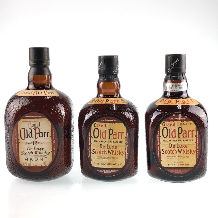 オールドパー Old Parr グランド オールドパー 12年 デラックス スコッチ 3本 ウイスキー セット 古酒 バイセルオンライン Yahoo 店 通販 Yahoo ショッピング