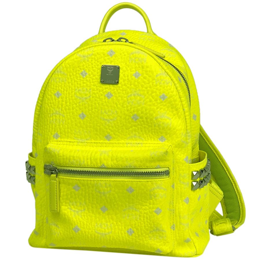 エム シー エム Mcm ロゴグラム リュックサック バックパック デイパック スタッズ ネオンカラー リュック Pvc イエロー 中古 バイセルオンライン Yahoo 店 通販 Yahoo ショッピング
