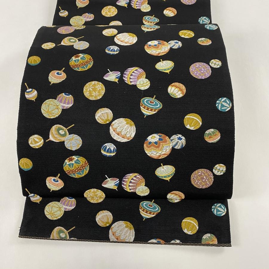 無料長期保証 袋帯 美品 逸品 雅宴吉日 手毬 駒 金糸 黒 六通 正絹 中古 バイセルオンライン Yahoo 店 通販 Yahoo ショッピング 目玉 送料無料 Jobecogouabo Com
