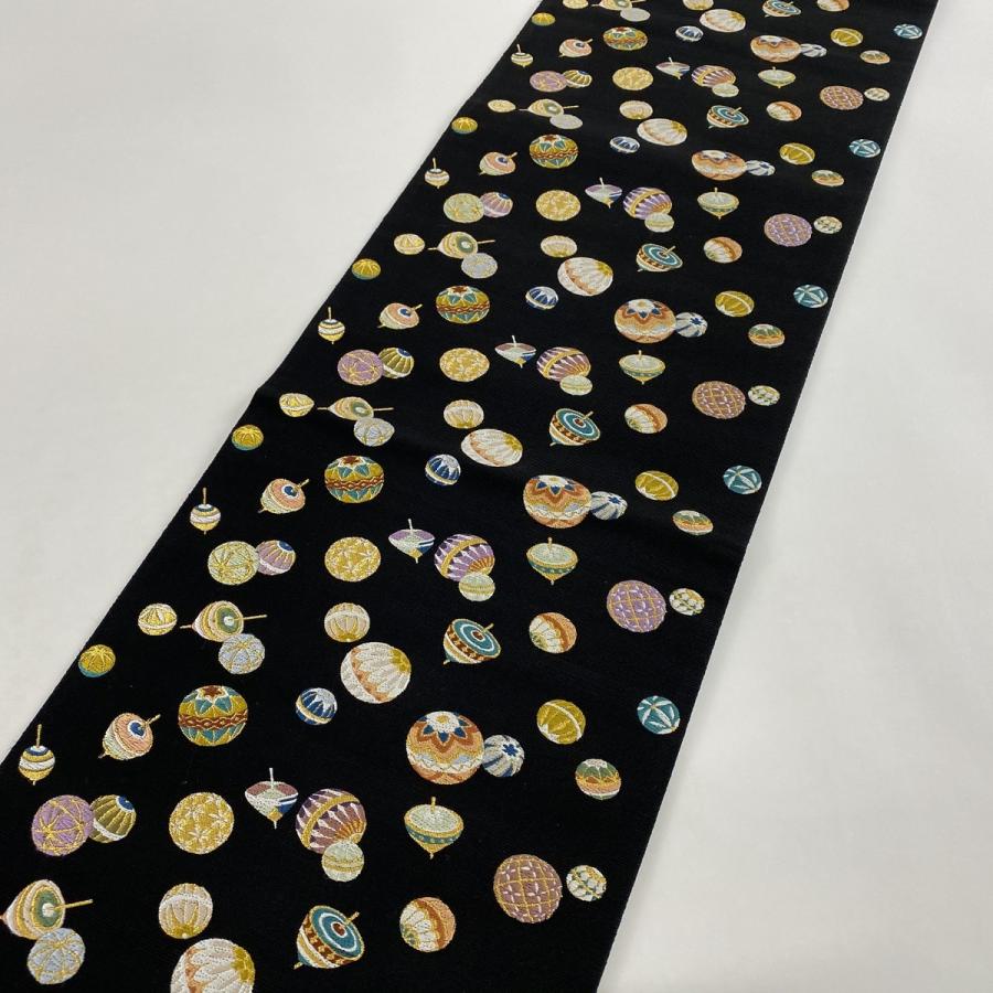 無料長期保証 袋帯 美品 逸品 雅宴吉日 手毬 駒 金糸 黒 六通 正絹 中古 バイセルオンライン Yahoo 店 通販 Yahoo ショッピング 目玉 送料無料 Jobecogouabo Com