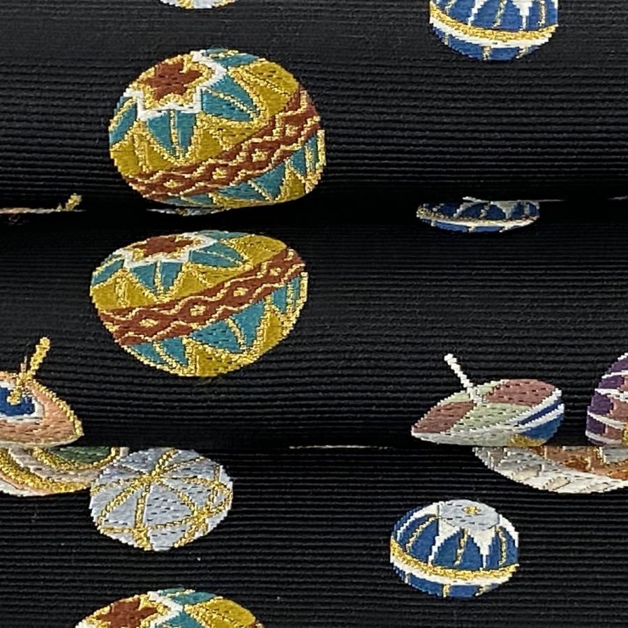 無料長期保証 袋帯 美品 逸品 雅宴吉日 手毬 駒 金糸 黒 六通 正絹 中古 バイセルオンライン Yahoo 店 通販 Yahoo ショッピング 目玉 送料無料 Jobecogouabo Com